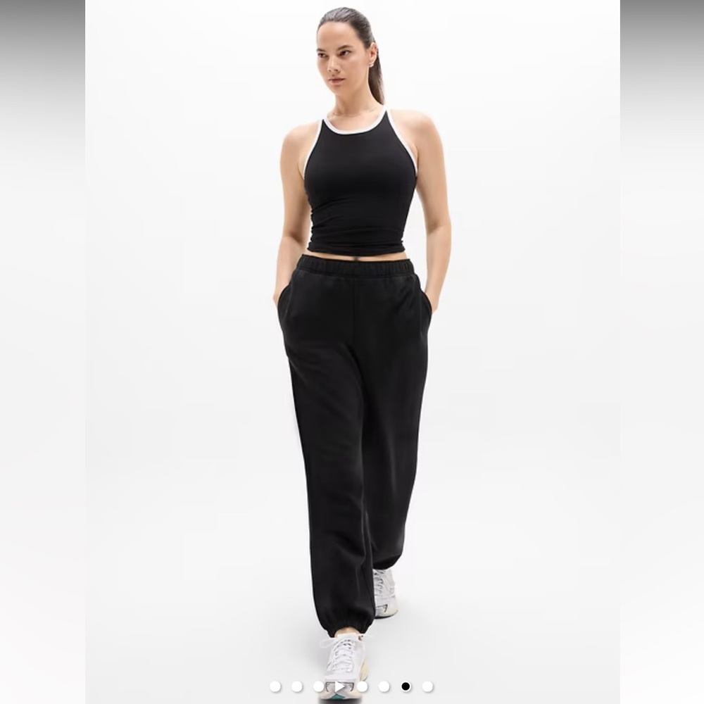 Athleta forever fleece black high rise jogger sweatpants